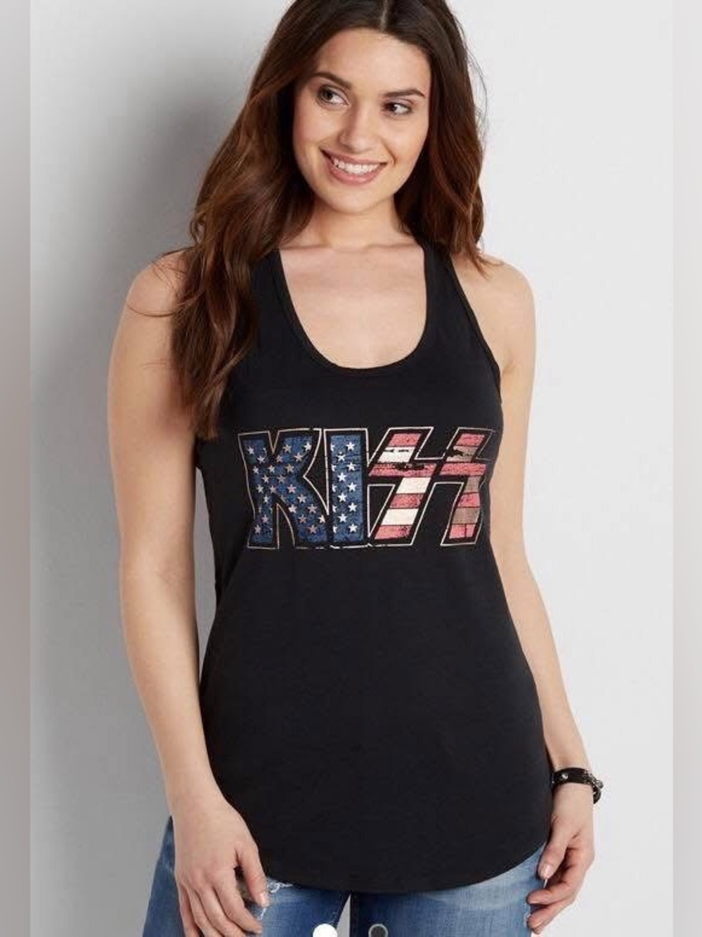 KISS patriotic tank top. Size M